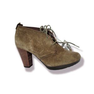 Balance Manmade Women's Brown Leather / Suede Upper Lace Up Heel Shoes -…